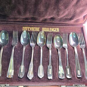 Rare MCM Orfèvrerie Boulenger flatware sample case used by sales representant
